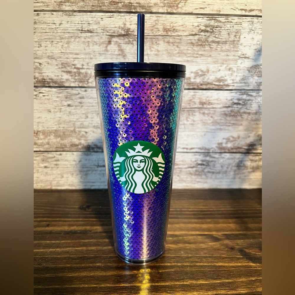 Starbucks Purple Sequins 24 fl oz. Tumbler Brand New